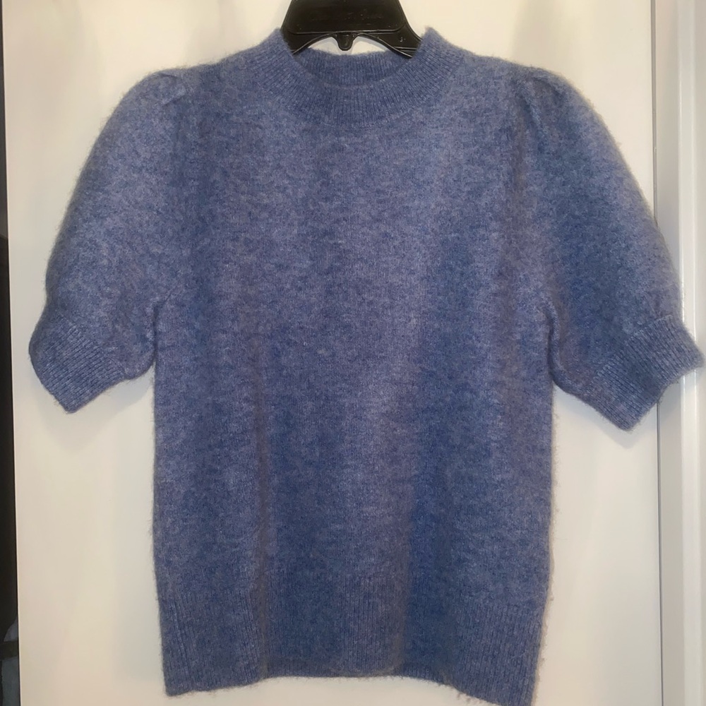 BANANA REPUBLIC Blue Wool Short Sleeve Sweater Top